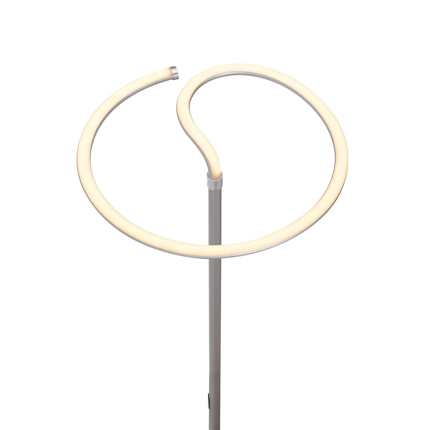 Twizzler Touch Adjustable LED Torchiere Floor Lamp for Kids' Nursery in White