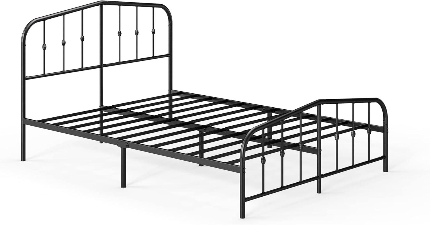 Zinus Queen Heidi Metal Platform Bed Frame White: Contemporary Style, Steel Construction, No Box Spring Needed, Max 700 lbs