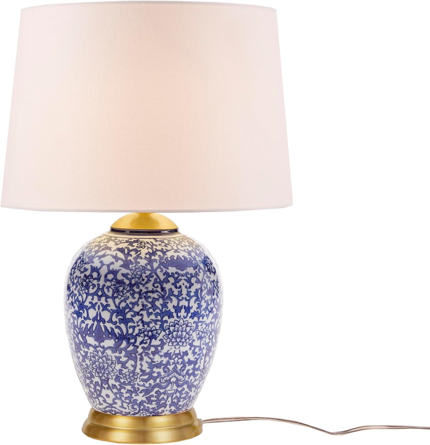 Mystique Blue Ceramic Ginger Jar Table Lamp