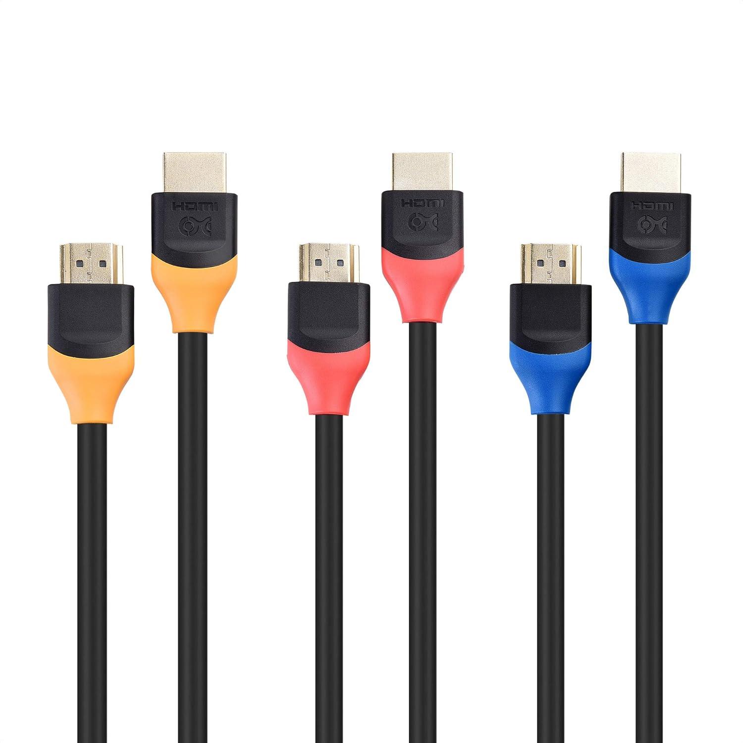 Cable Matters 48Gbps Ultra HD 8K HDMI Cable 3.3 ft / 1m with 8K @120Hz, 4K @240Hz and HDR Support for PS5, Xbox Series X/S, RTX3080 / 3090, RX 6800/6900, Apple TV, and More - Red