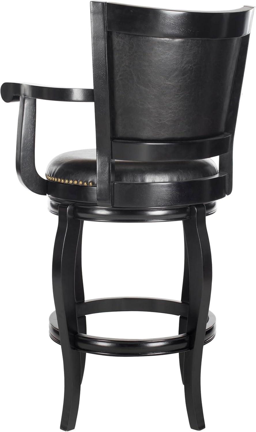 Gitano Swivel Bar Stool - Black - Safavieh