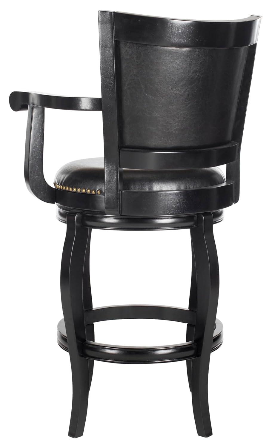 Gitano Swivel Bar Stool - FOX7009 - Black - Safavieh Couture