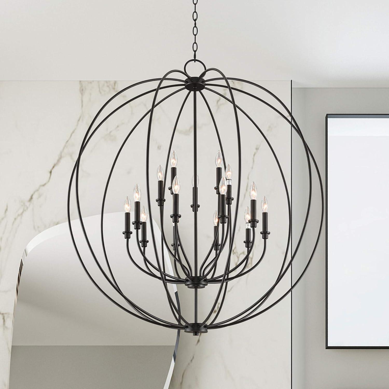 Livex Lighting - Milania - 15 Light Foyer Chandelier in Farmhouse Style - 42