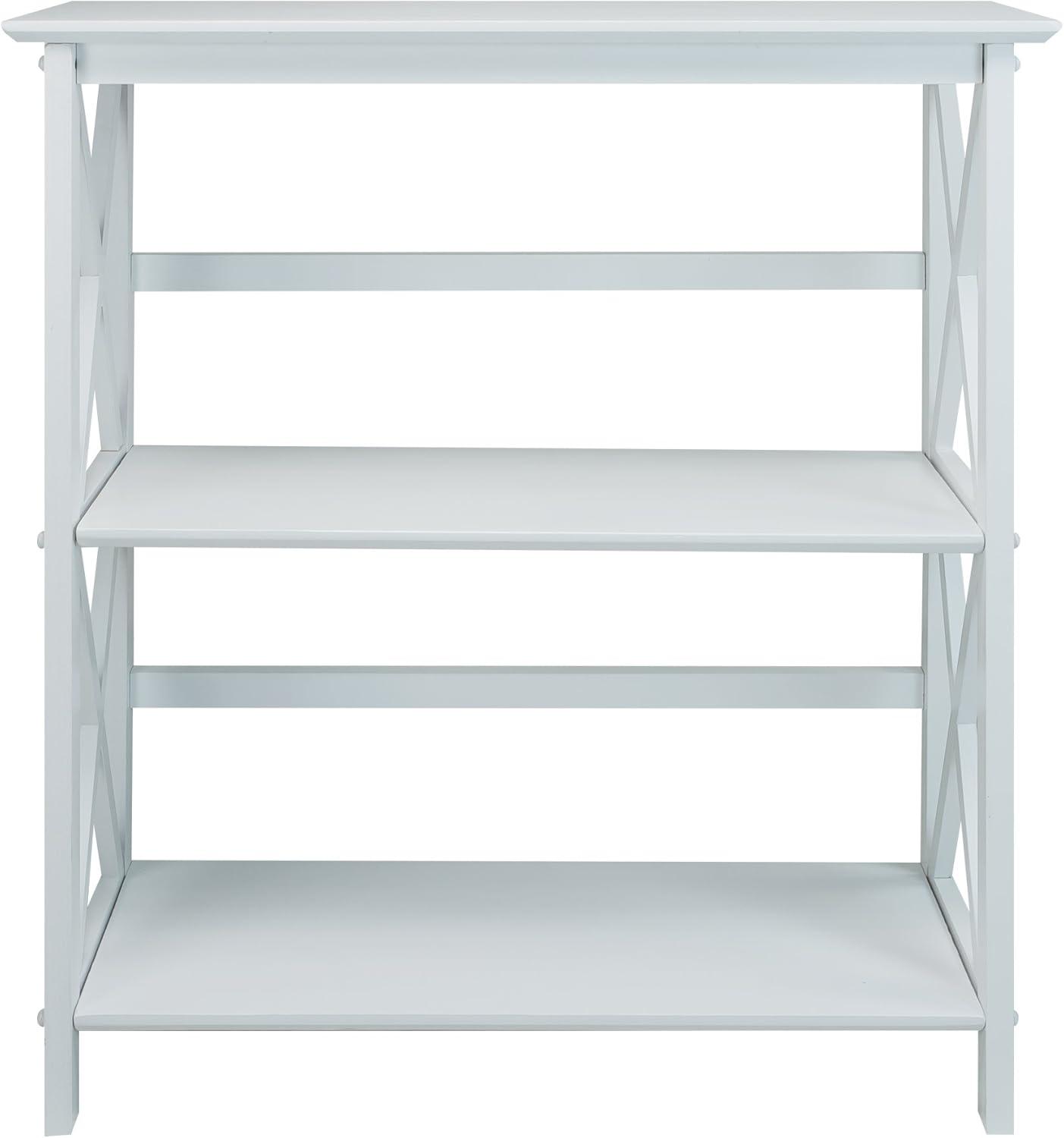Ebern Designs Solid Wood Etagere Bookcase