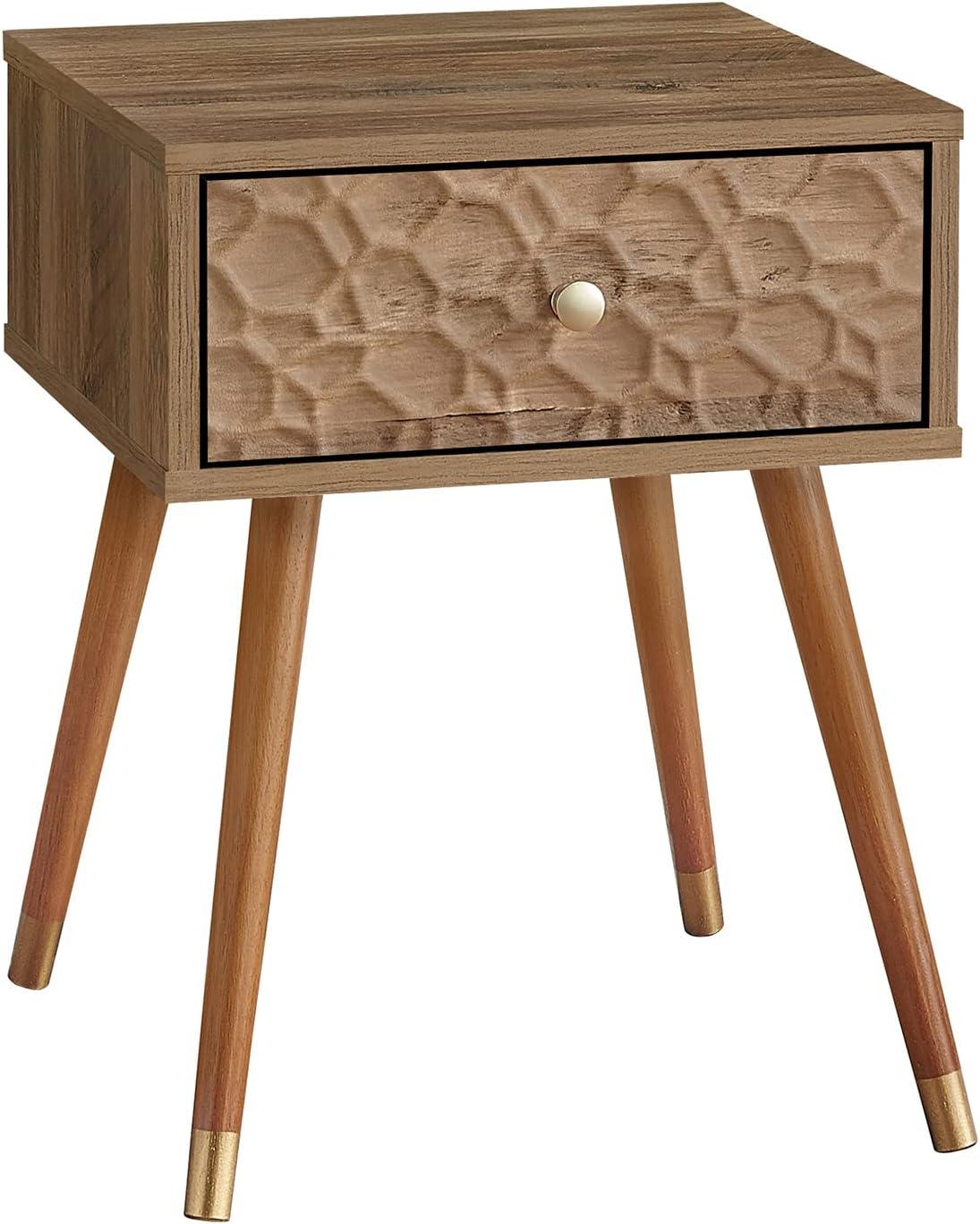 Monarch Specialties Accent Table, Side, End, Nightstand, Lamp, Living Room, Bedroom, Walnut Laminate