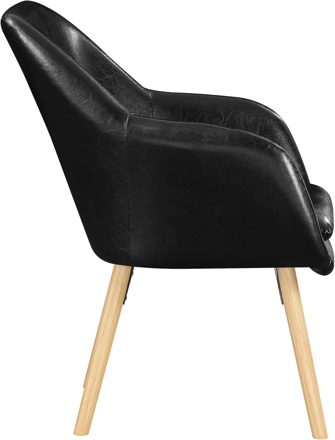 Convenience Concepts Take a Seat Charlotte Wingback Upholstered Accent Armchair, Slate Gray Fabric