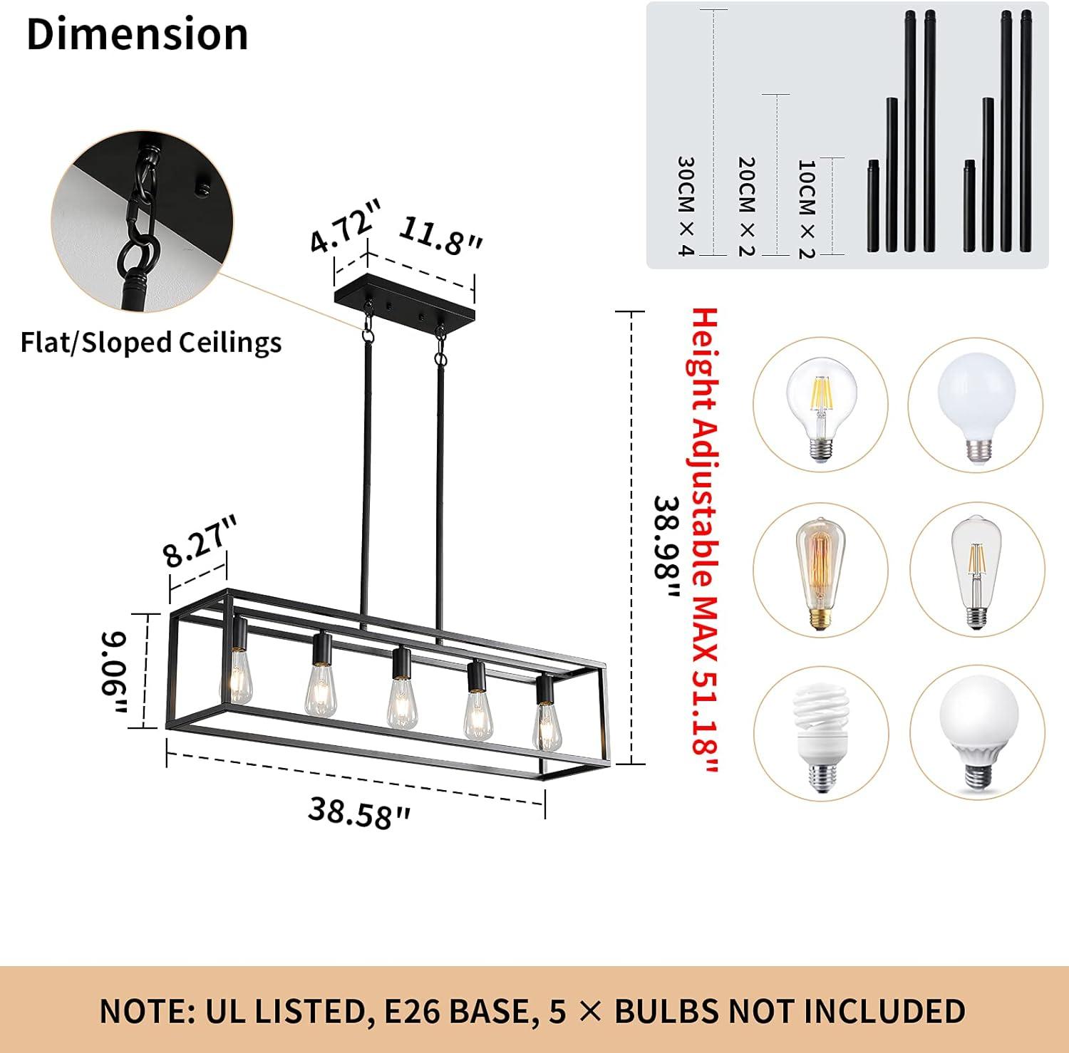 Lafrance 5 - Light Kitchen Island Pendant