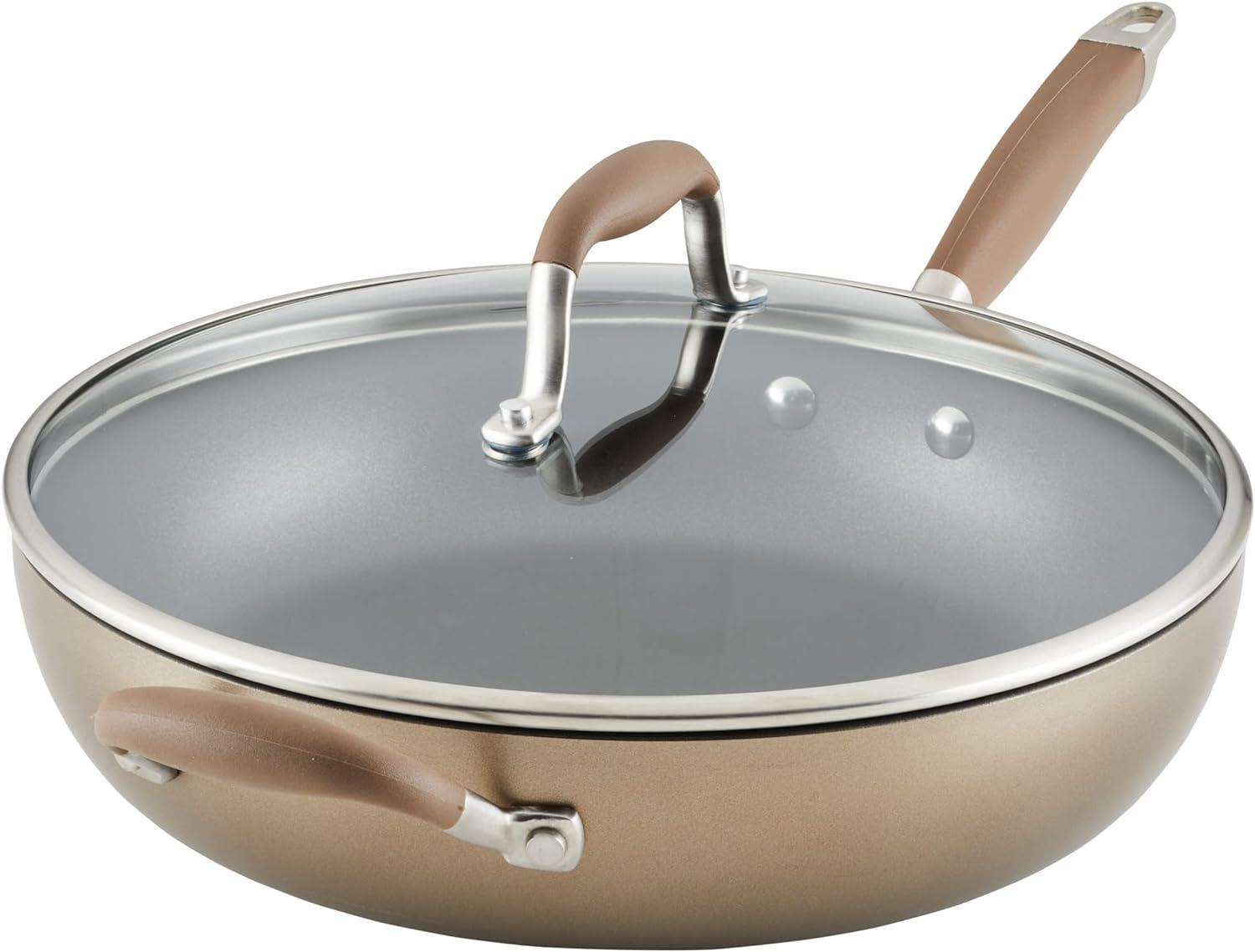 Anolon Advanced Home Hard Anodized Nonstick Ultimate Pan With Lid And Helper Handle