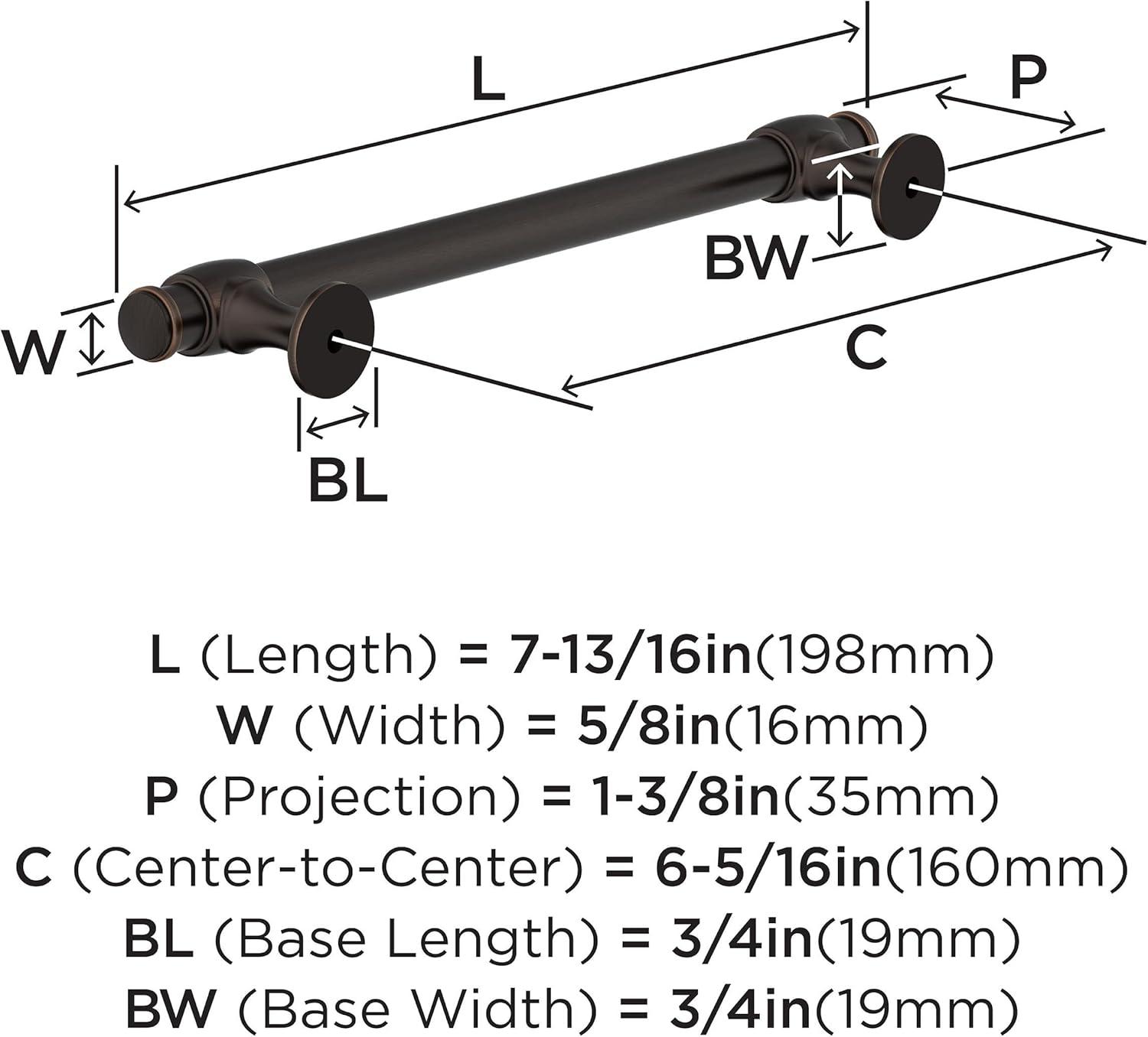 Winsome 6-5/16 in (160 mm) Center-to-Center Cabinet Pull