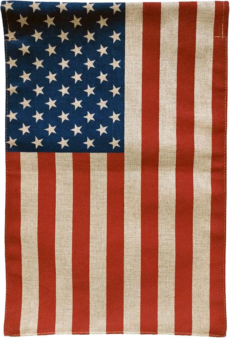 American Flag Burlap Garden Flag 18" x 12.5" Briarwood Lane