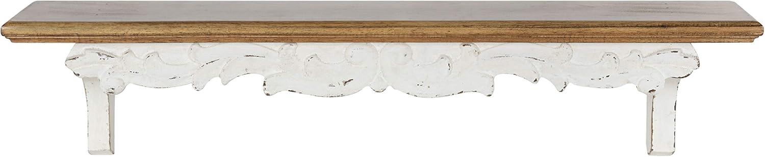 28" x 6" Abberly Wood Decorative Wall Shelf Rustic Brown - Kate & Laurel All Things Decor: Artisanal Design, Solid Fir, Vintage Look