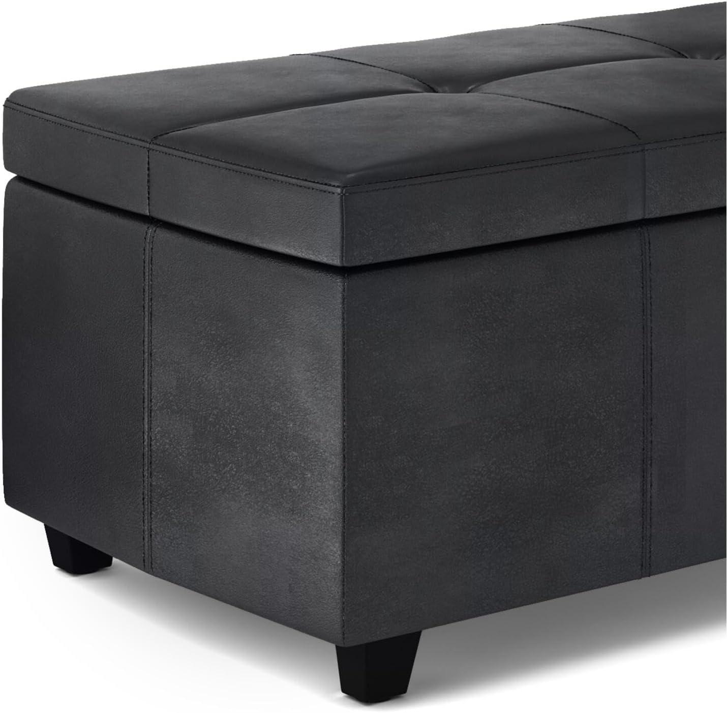 Simpli Home Castleford Large Storage Ottoman Bench