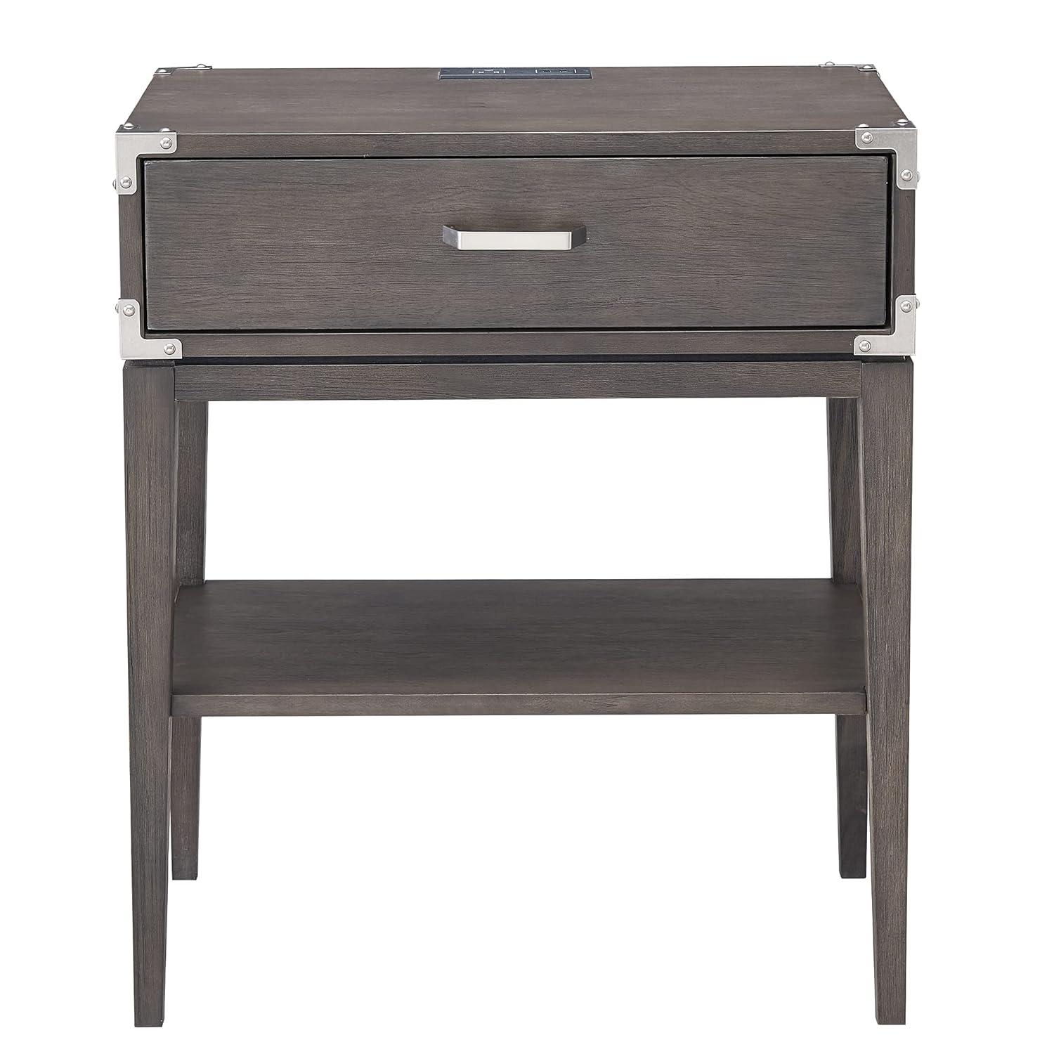 Red Barrel Studio® Beckett Solid + Manufactured Wood Side Table in Anthracite & Reviews | Wayfair