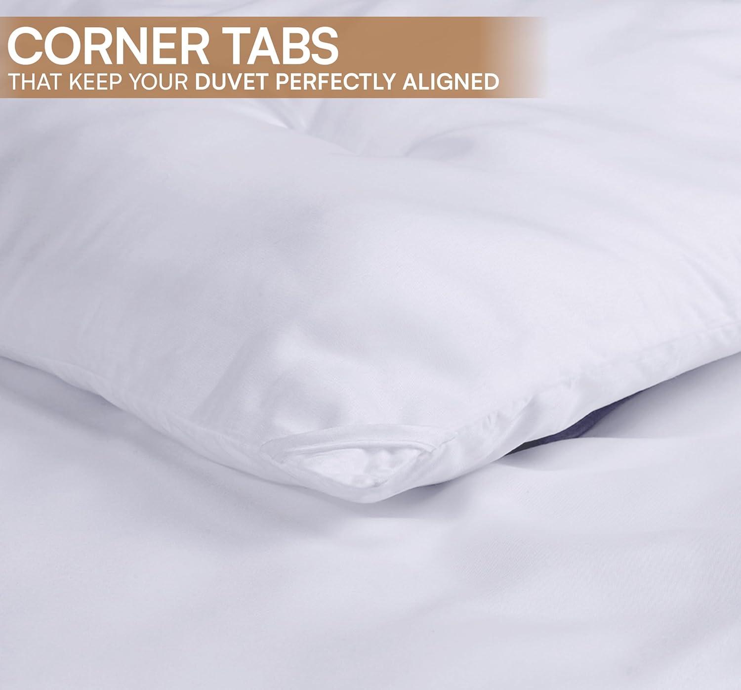 Comforter Full White All Season Down Alternative, Cooling Quilted Duvet Insert, Bed Comforter with Corner Tabs, Washable Hypoallergenic Reversible Quilt