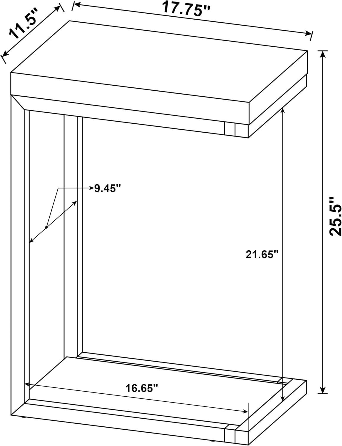 Coaster Furniture Coaster Furniture Beck Engineered Wood C-Shape Sofa Side Table