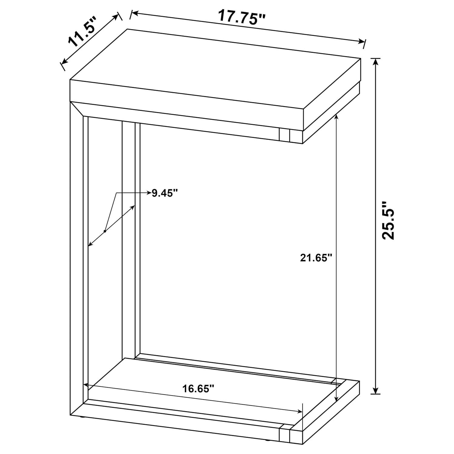 Coaster Furniture Coaster Furniture Beck Engineered Wood C-Shape Sofa Side Table