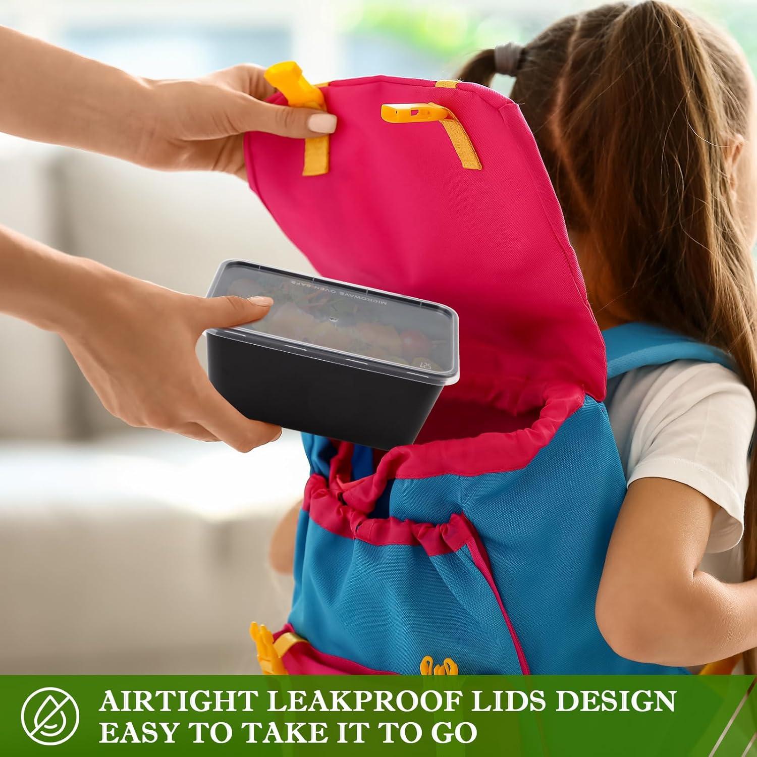 Meal Prep Containers 50Pack - 34oz Food Storage Containers with Lids, Reusable Food Prep Containers, Disposable To Go food Containers for Takeout, BPA Free, Stackable, 1000ml, Microwave/Freezer Safe