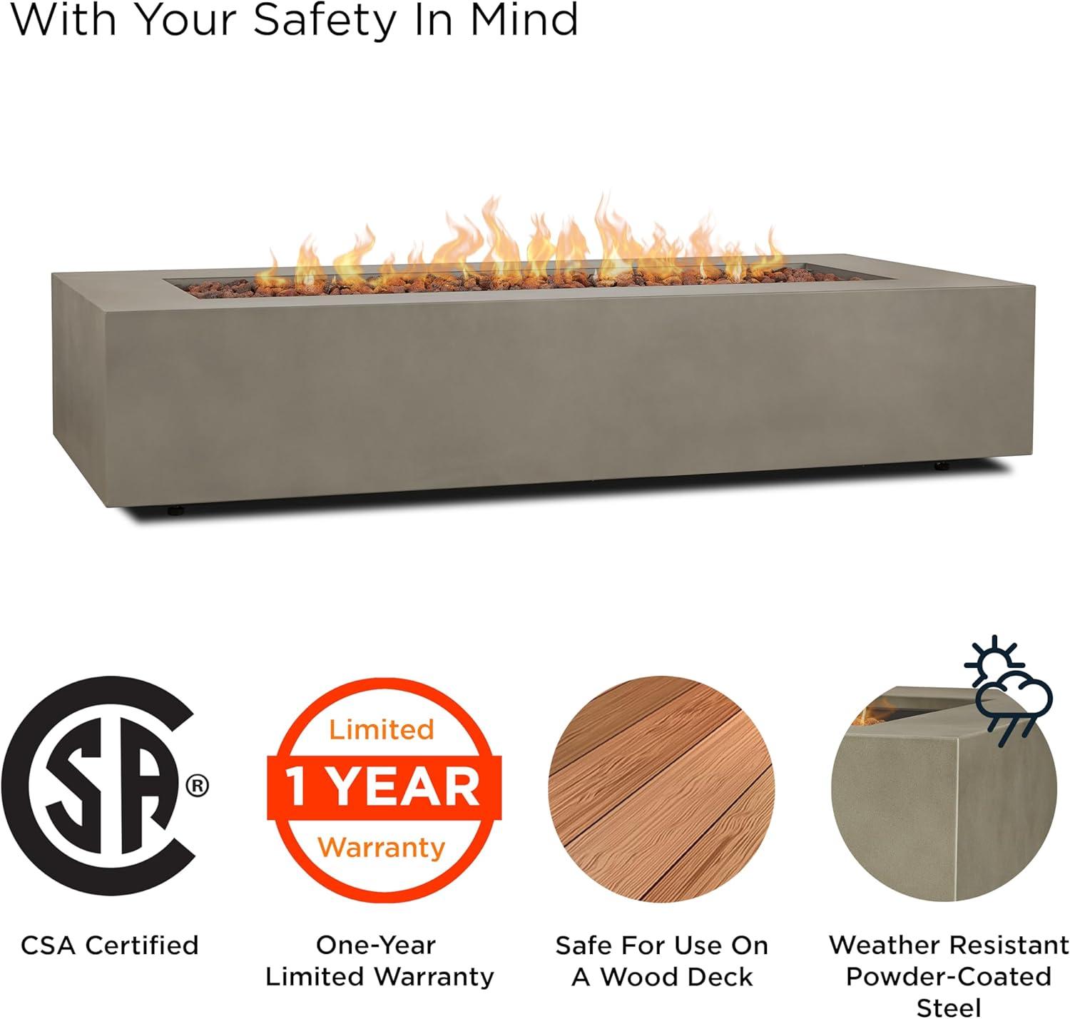 Real Flame AEGEAN Propane / Natural Gas Outdoor Fire Pit Table