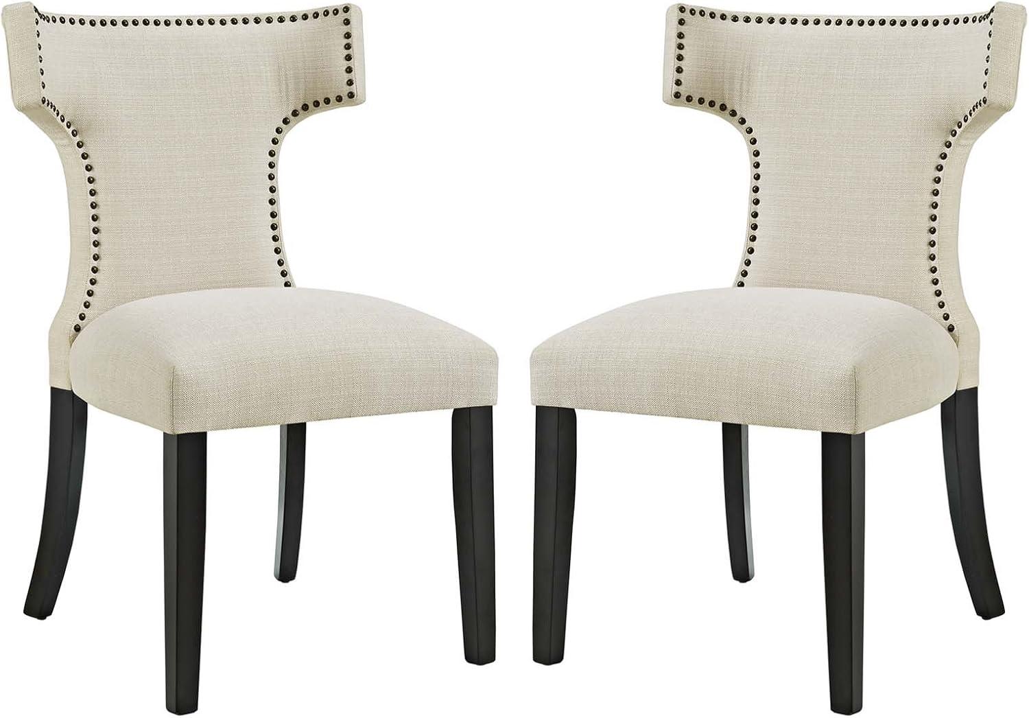 Set of 2 Curve Dining Side Chair Fabric - Modway