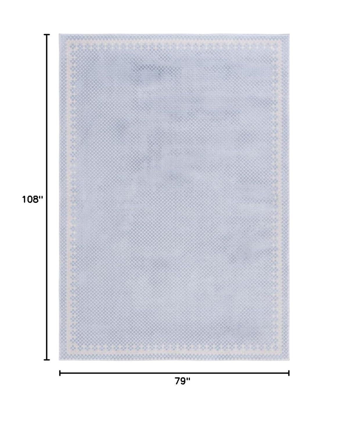 SAFAVIEH Continental Ermintrude Distressed Area Rug, Blue/Beige, 6'7" x 9'