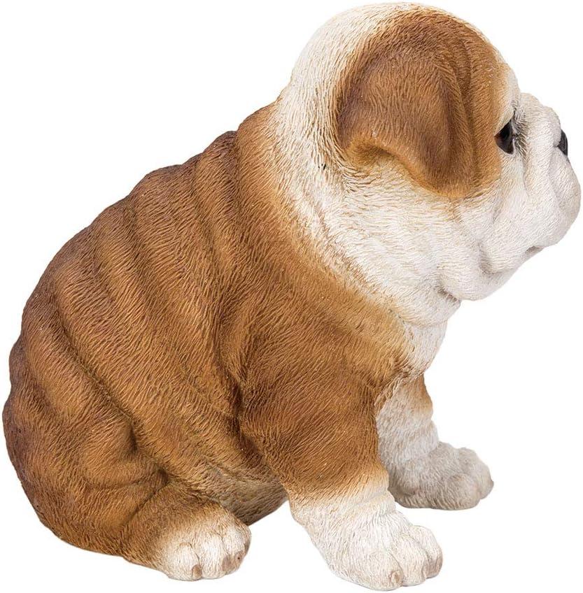 Hand-Painted Resin Bulldog Puppy Collectible Figurine