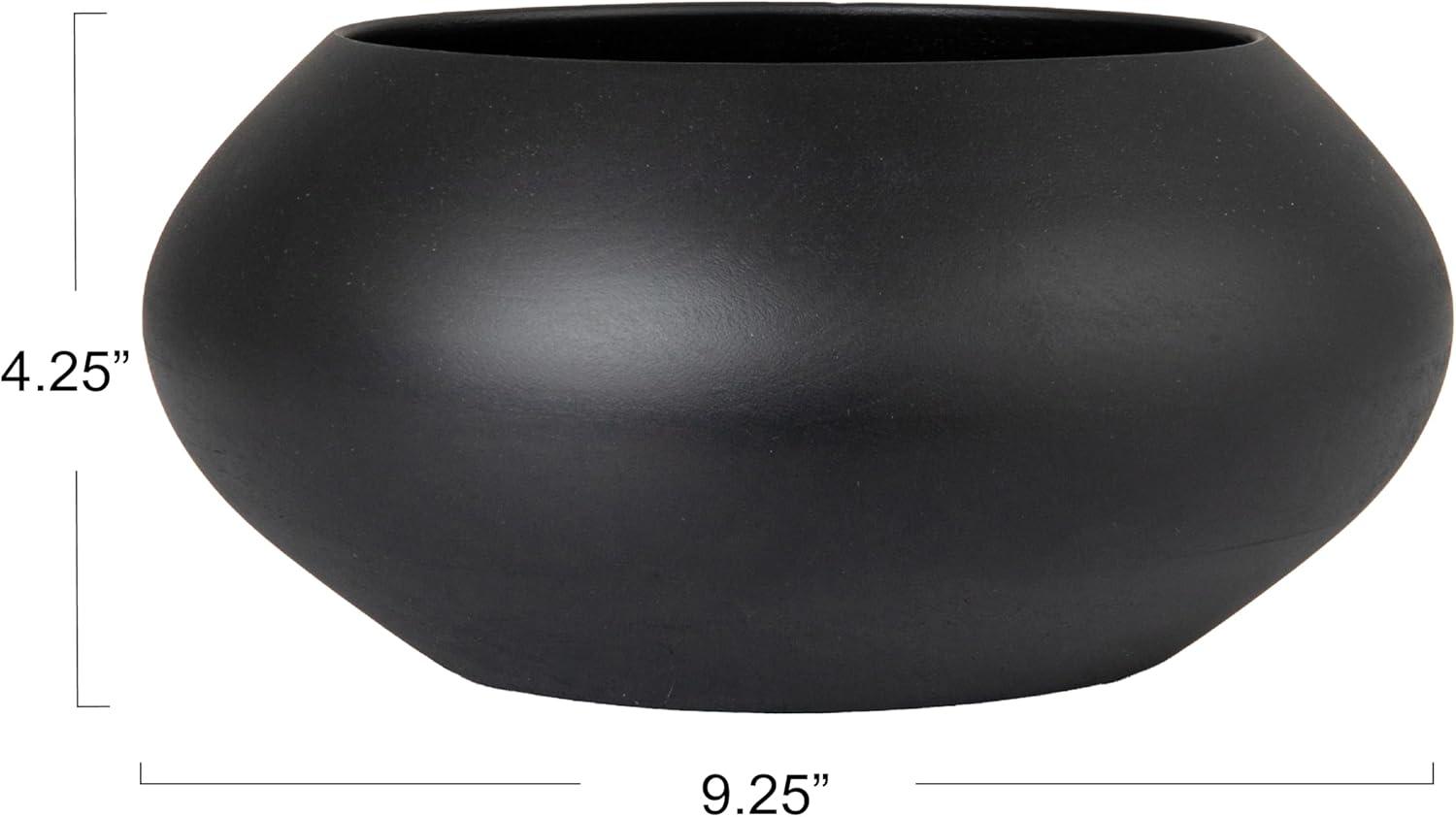 Bloomingville Minimalist Round Mango Wood Bowl, Black