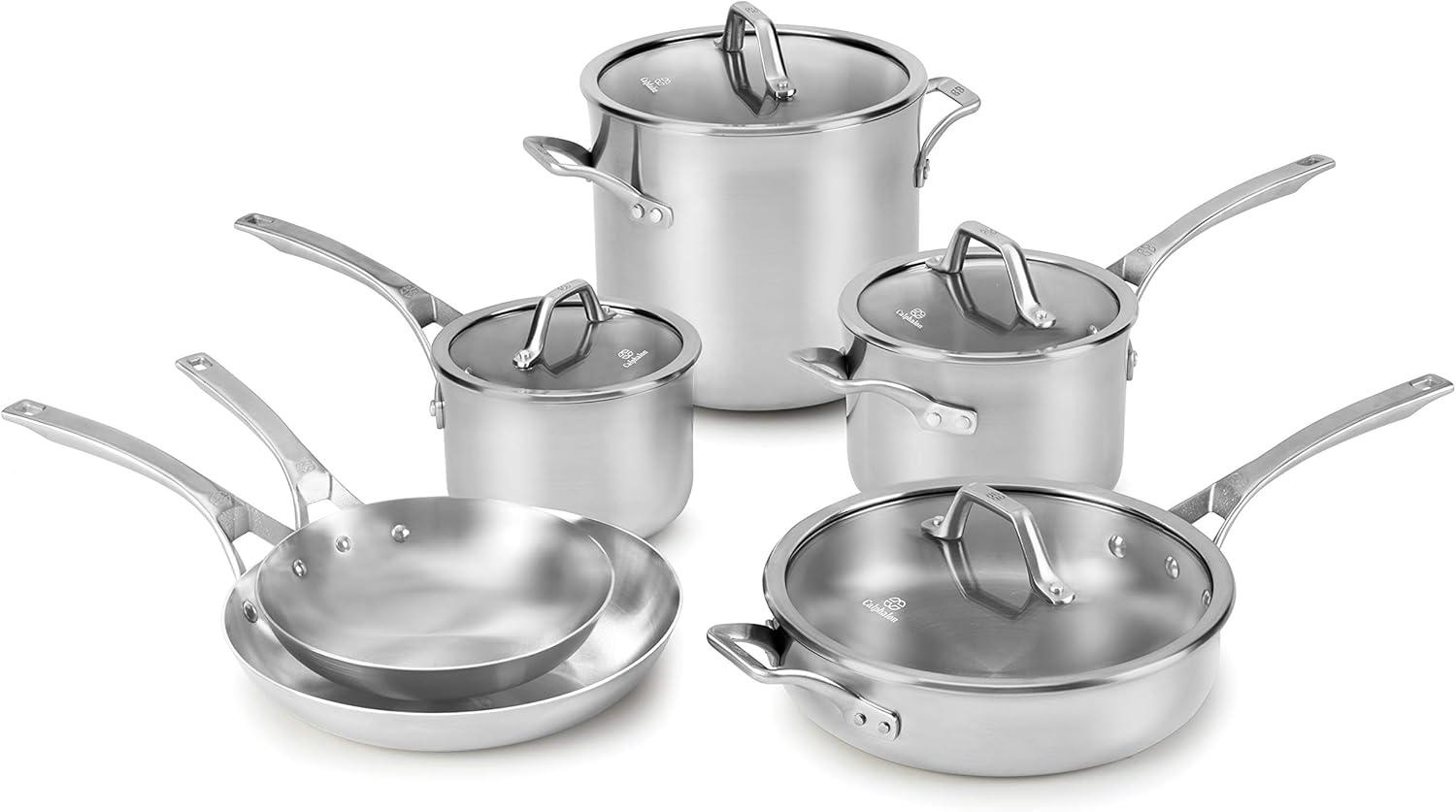 Calphalon Calphalon Signature Stainless Steel 10 Piece Cookware Set