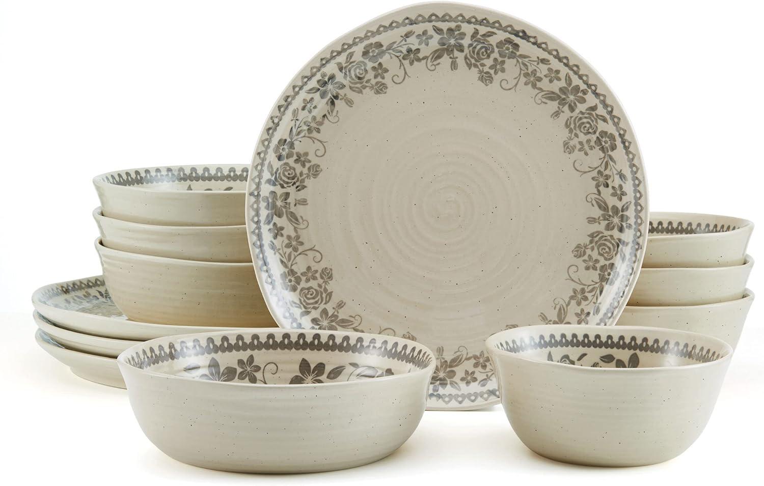 Pfaltzgraff® Hayden Grey 12-Piece Dinnerware Set