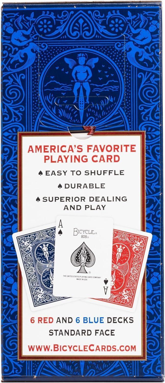 Bicycle Standard Playing Card Decks, Red Blue, 12 Pack