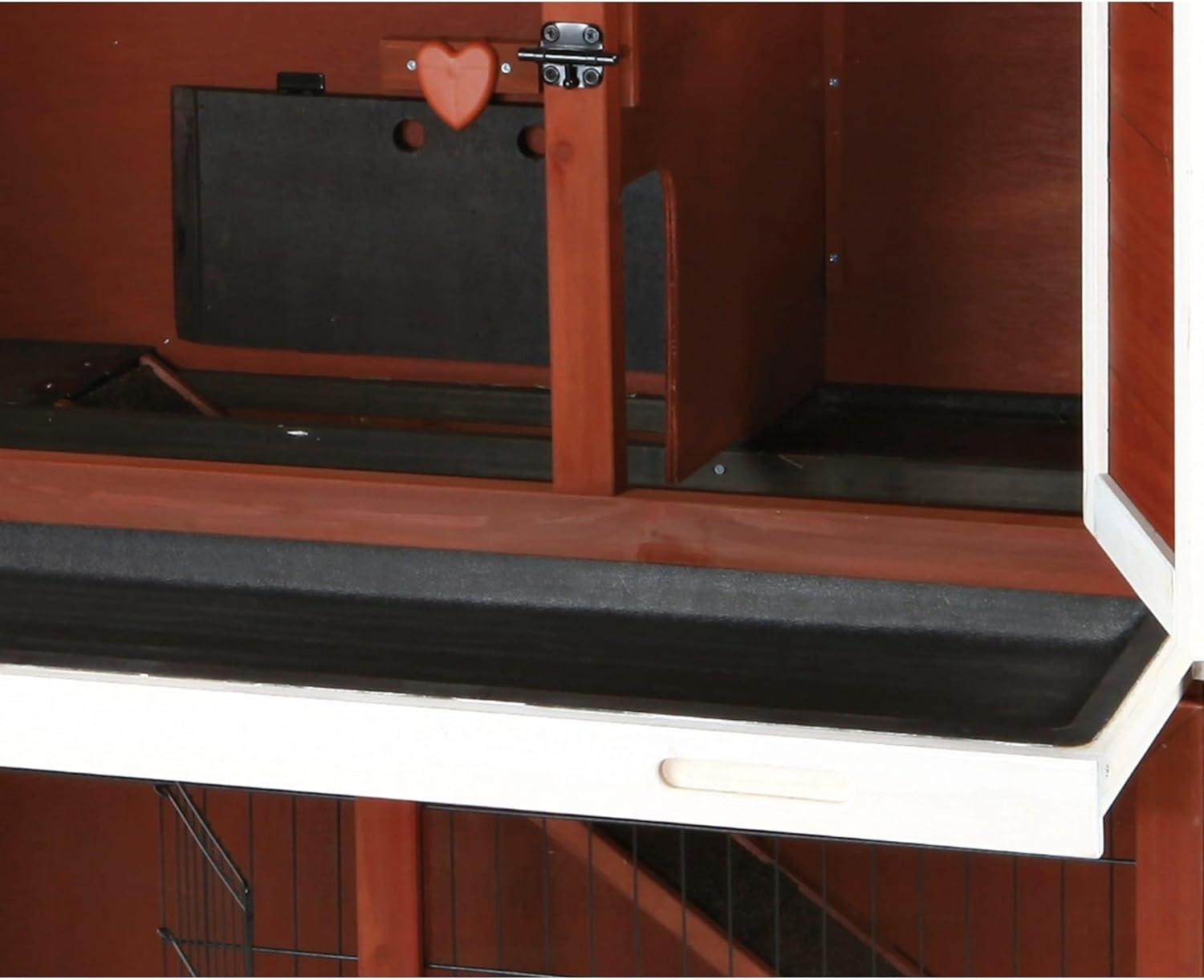 TRIXIE TRIXIE 2-Story Cabin Rabbit Hutch with Run, Ramp, Attic Storage, for Rabbits or Guinea Pigs