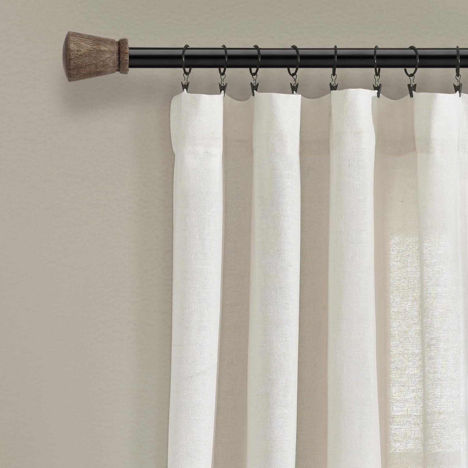 Lush Decor Beckham Window Semi-Sheer Rod Pocket Single Curtain Panel