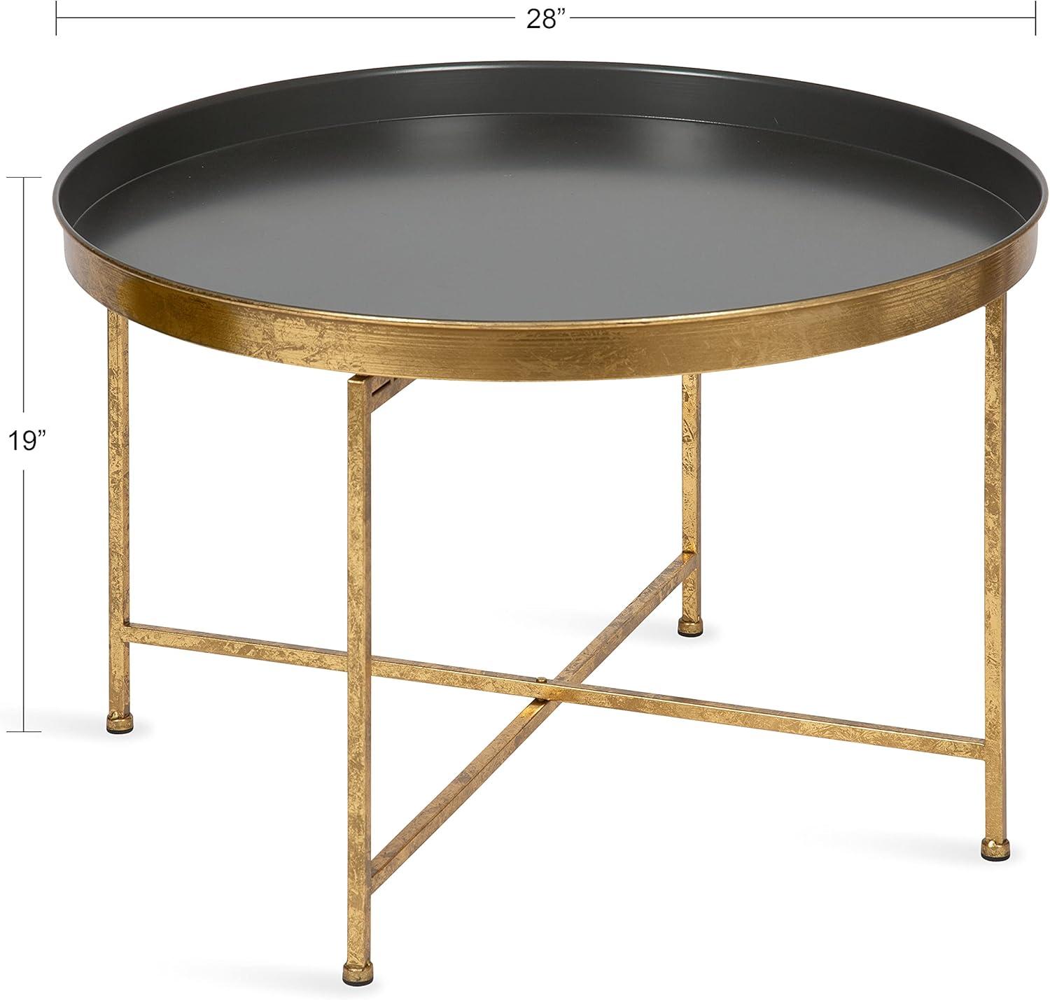 Kate and Laurel Celia Round Metal Coffee Table