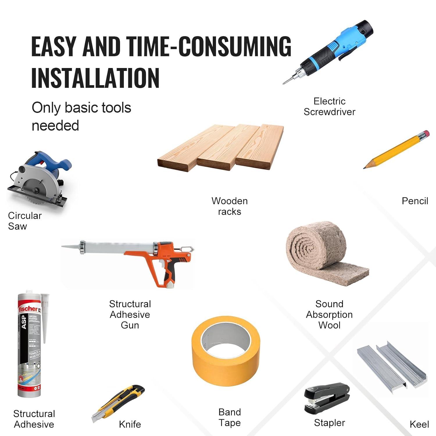 VEVOR Wood Slat Acoustic Panels for Modern Wall Decor