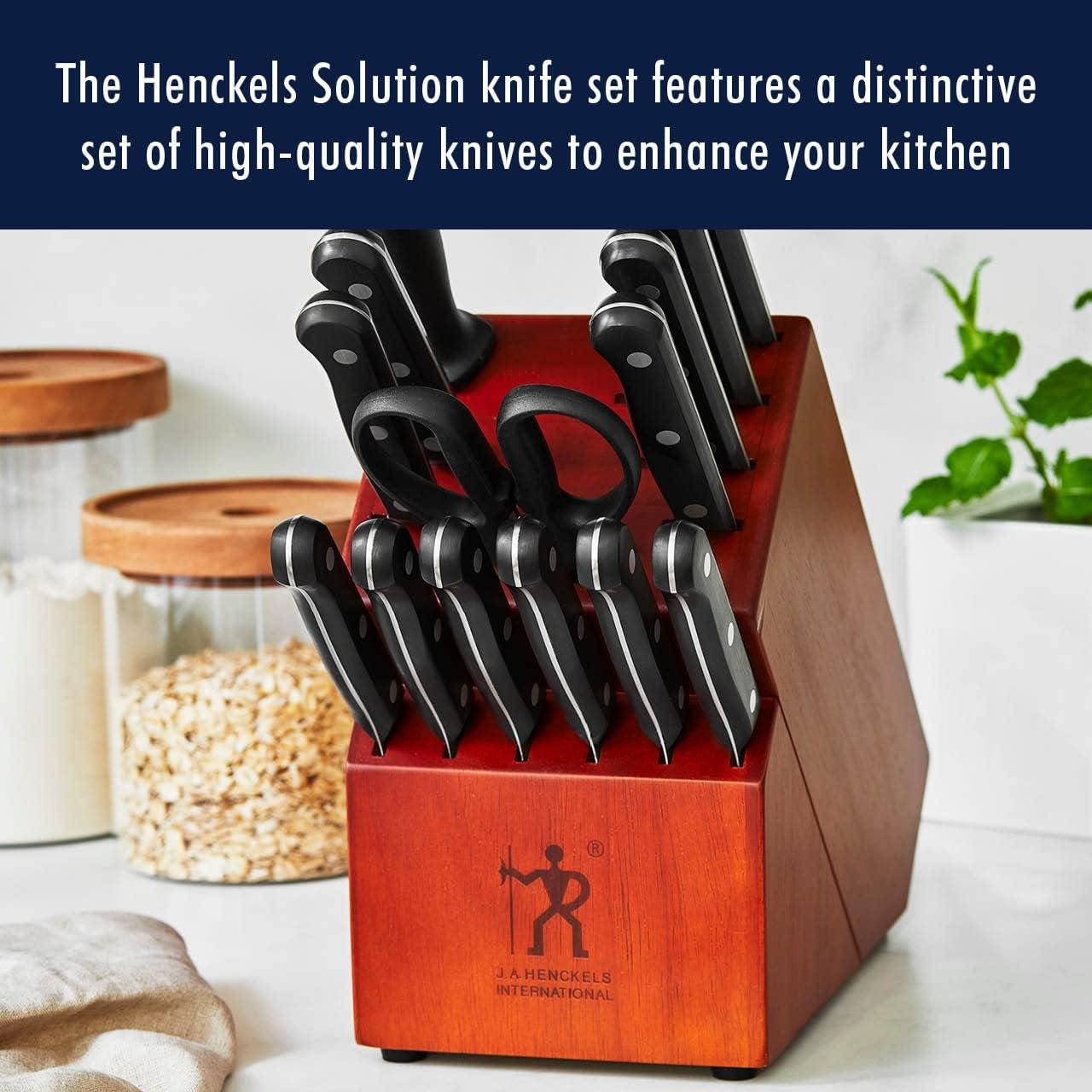 HENCKELS Solution Razor-Sharp 15-pc Knife Set, German Engineered Informed by 100+ Years of Mastery, Chefs Knife
