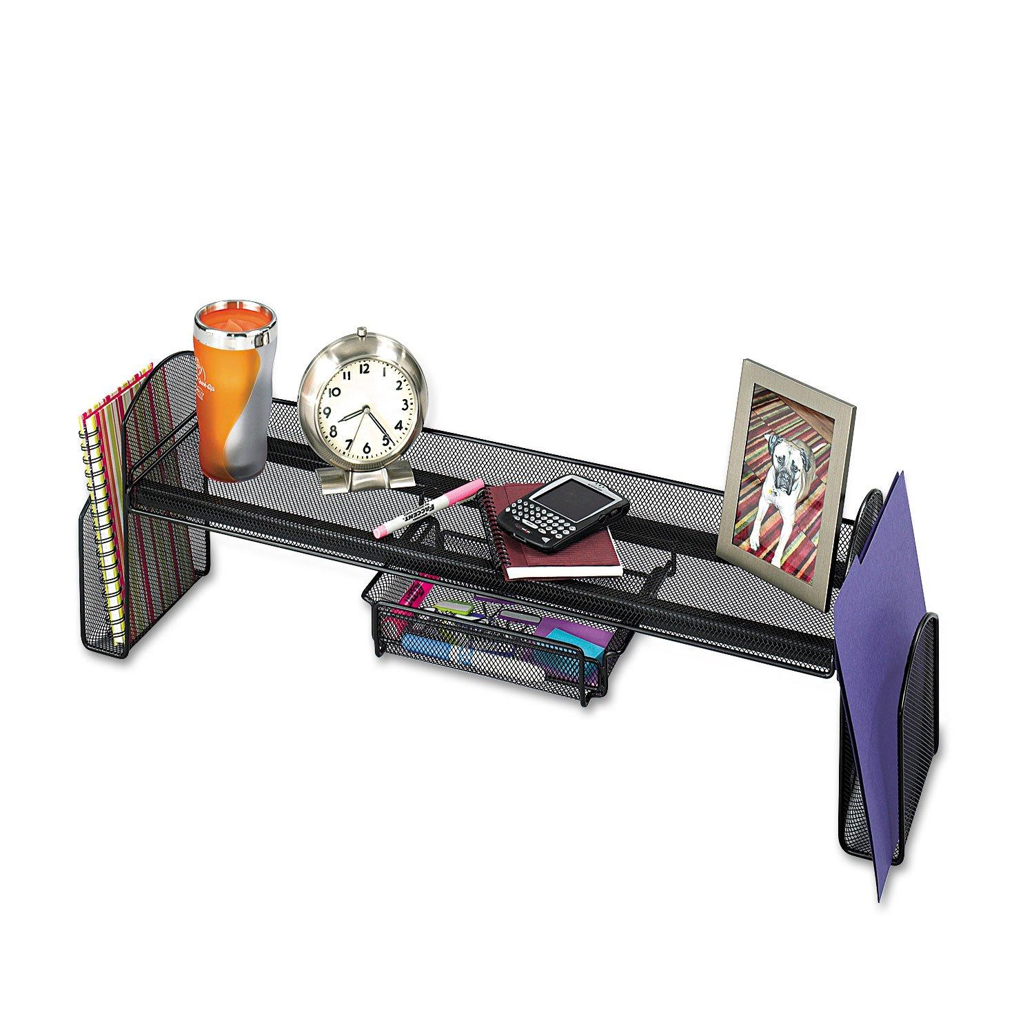 Safco Products Company Onyx 10" H x 31.5" W Desk Hutch