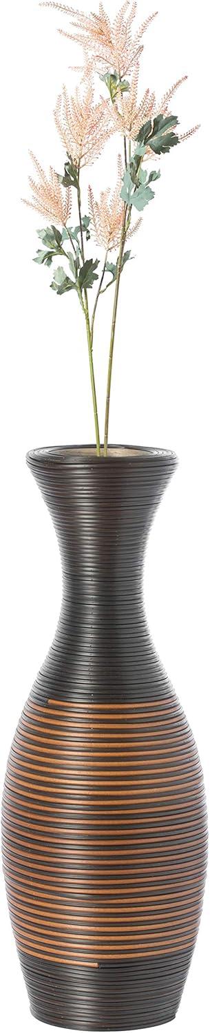 Elegant Tall Brown PVC Decorative Floor Vase