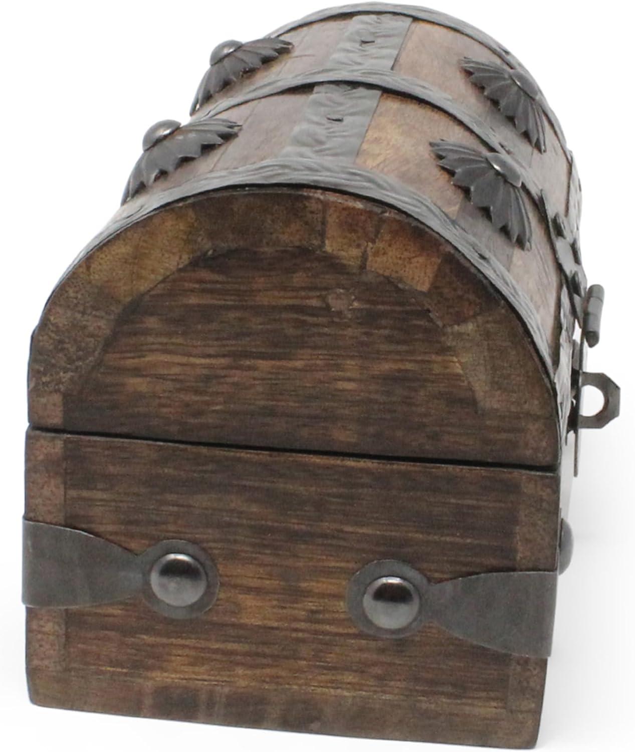 Nautical Cove Treasure Chest Keepsake and Jewelry Box Wood - Toy Treasure Box Large (8x6x6)