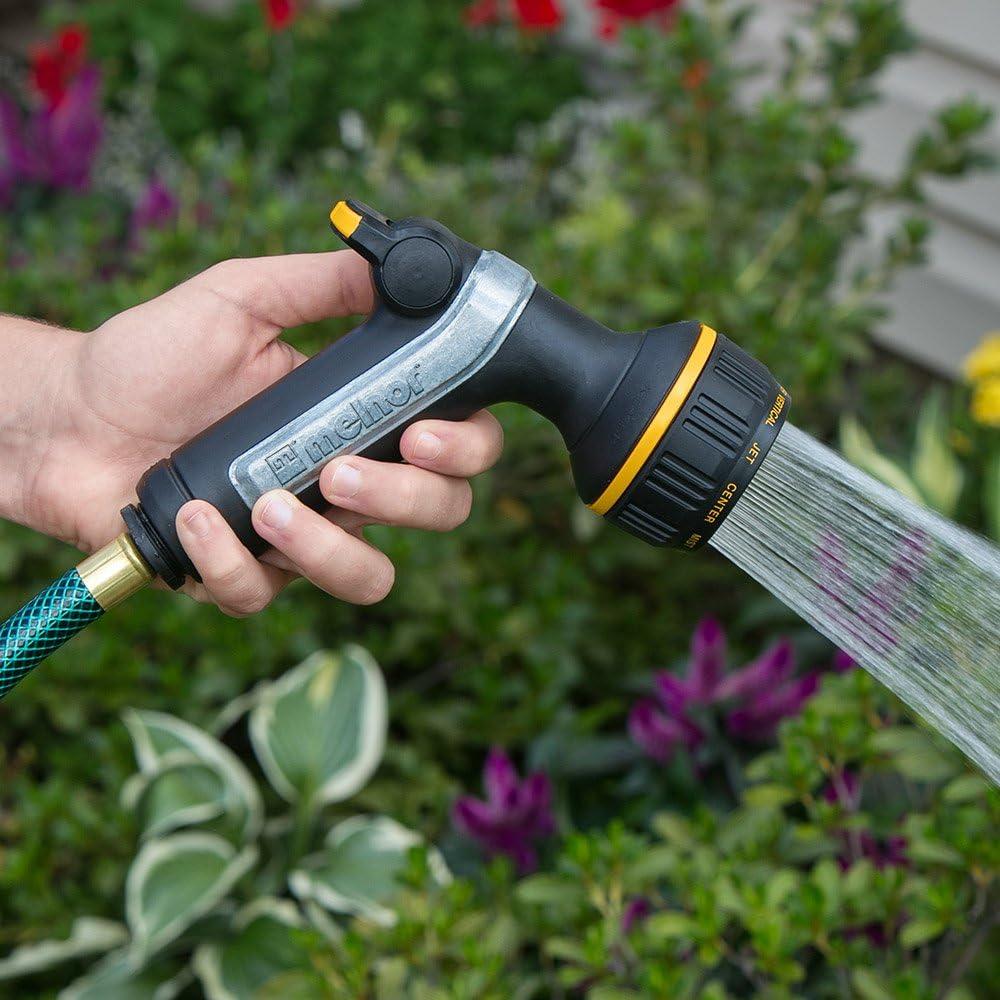 Heavyweight Metal Thumb Control Garden Hose Nozzle with Quick Connect