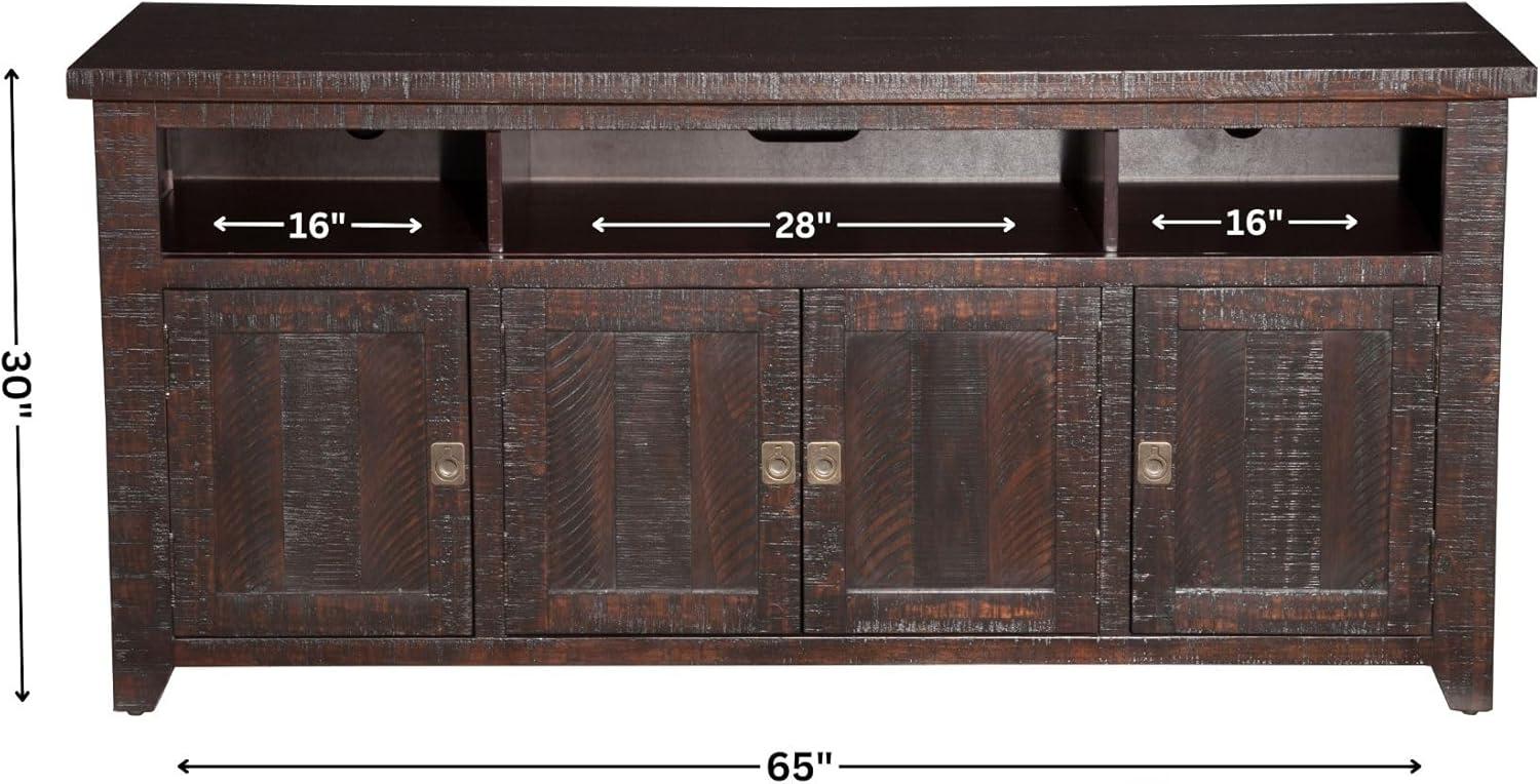 Coffee Plantation 65" Solid Wood TV Stand Espresso - Martin Svensson Home