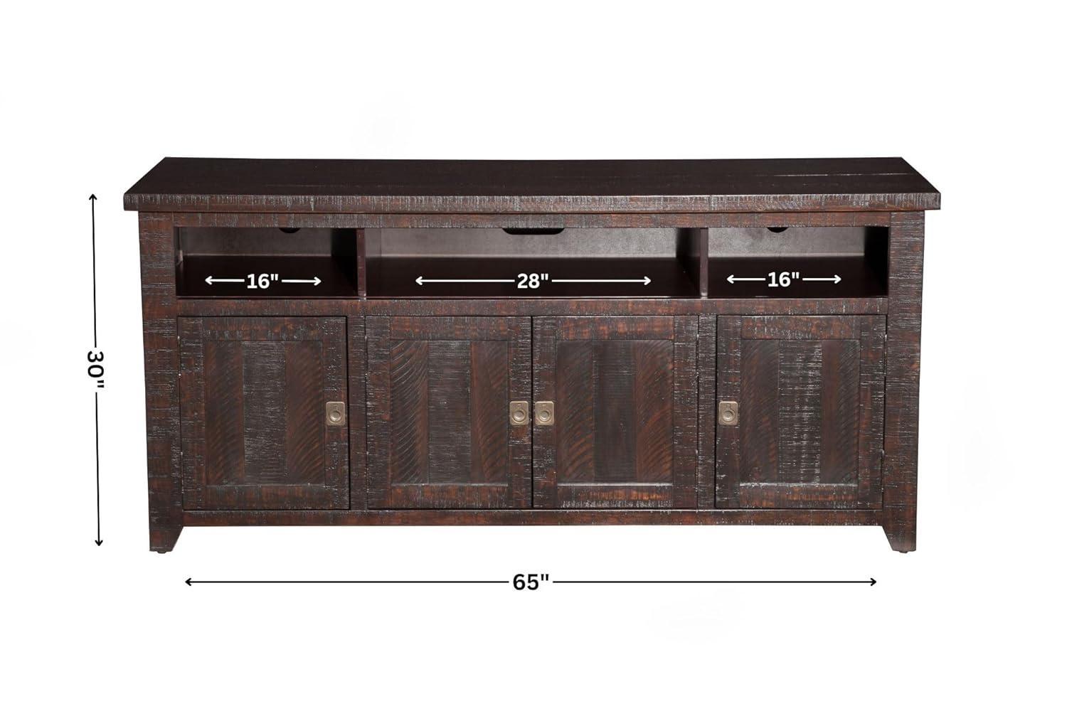 Coffee Plantation 65" Solid Wood TV Stand Espresso - Martin Svensson Home