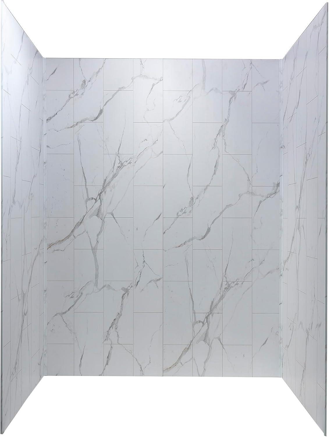 Palisade Palisade 78in x 60in x 32in Waterproof Vinyl Shower Surround Kit with Accessories in Urban Glacier