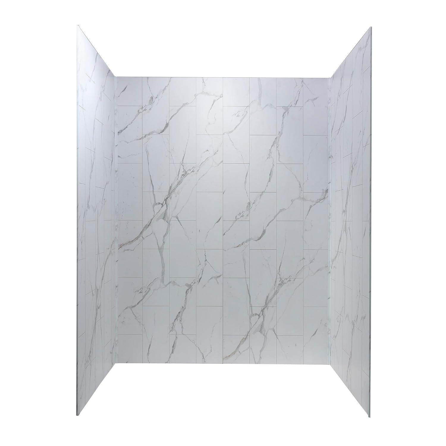 Palisade Palisade 78in x 60in x 32in Waterproof Vinyl Shower Surround Kit with Accessories in Urban Glacier