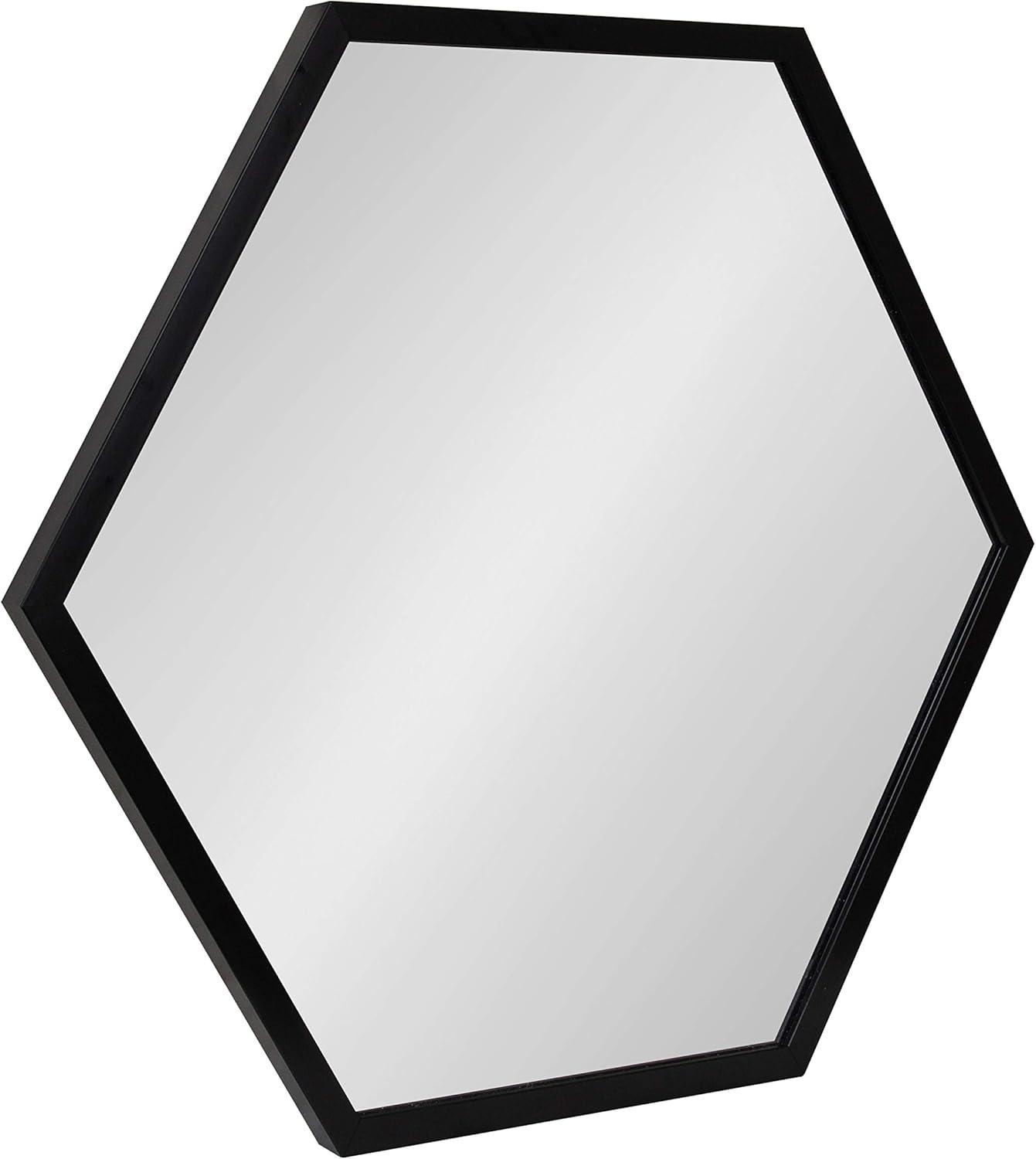 24&#34; x 26&#34; Laverty Hexagon Wall Mirror Black - Kate &#38; Laurel All Things Decor