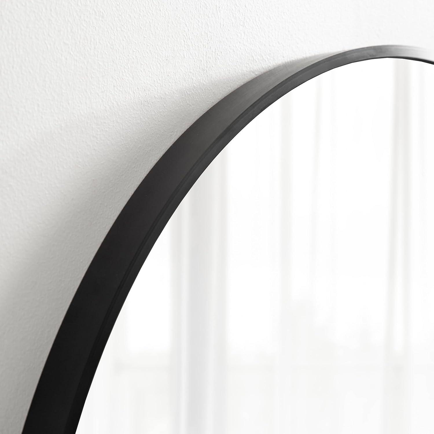 Kate and Laurel Zayda Metal Arch Mirror, 32x36, Black