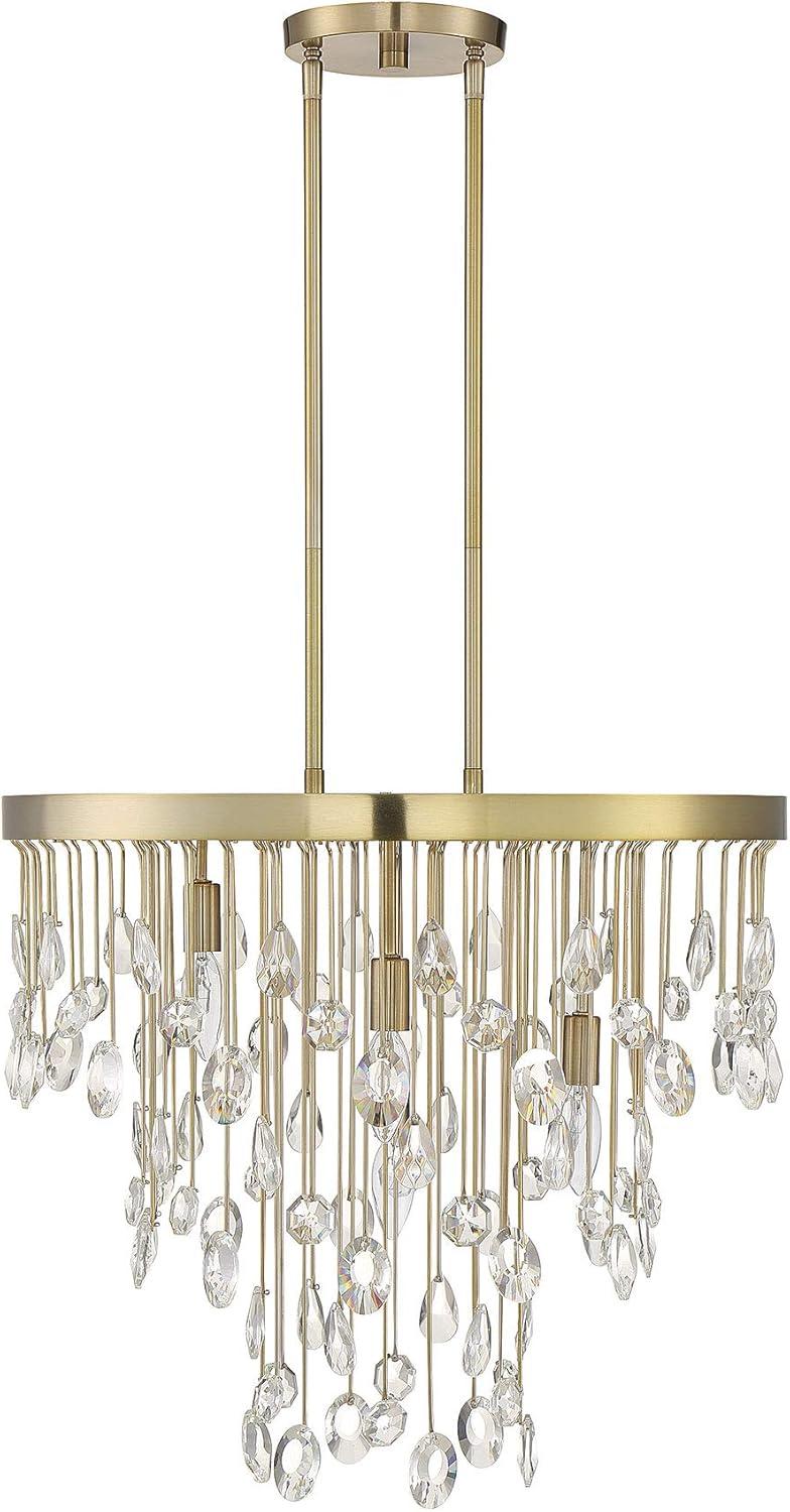 Livorno 4-Light Chandelier in Noble Brass