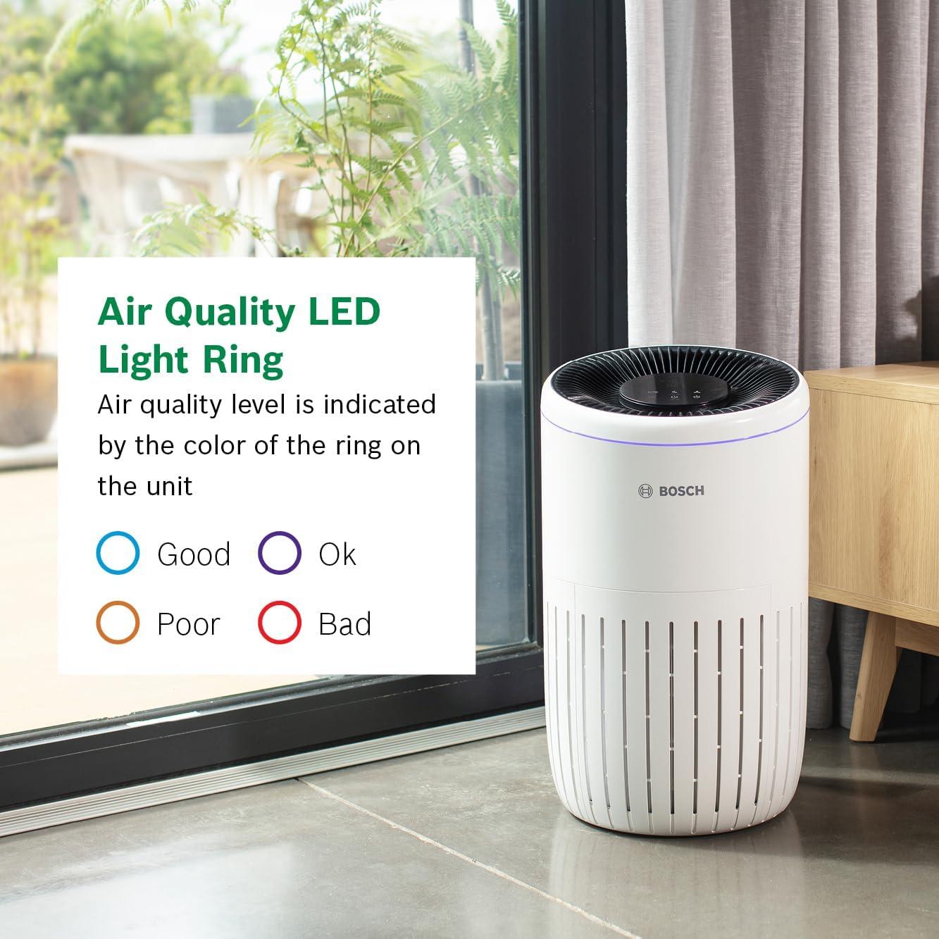 Bosch White HEPA Air Purifier with Odor Absorbing Filter