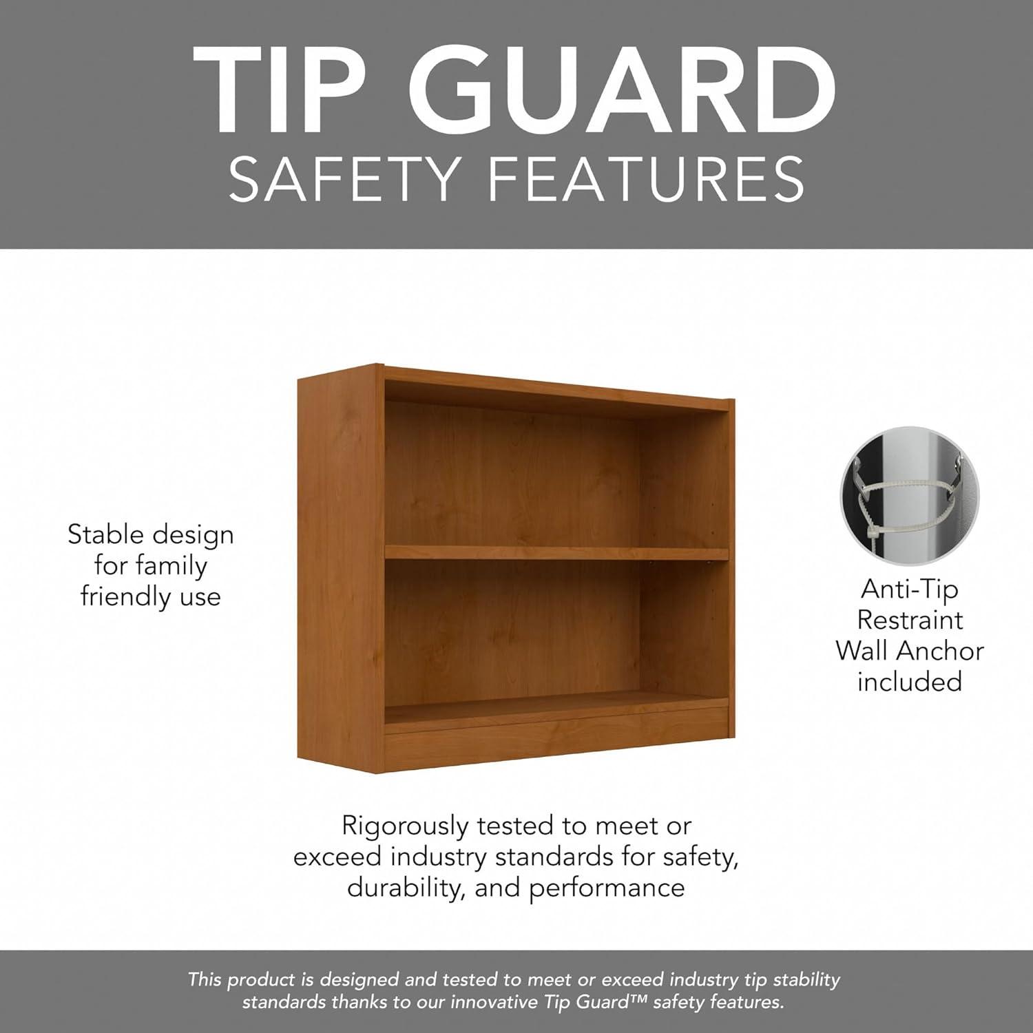 Universal Small 2 Shelf Bookcase in Natural Cherry - Engineered Wood