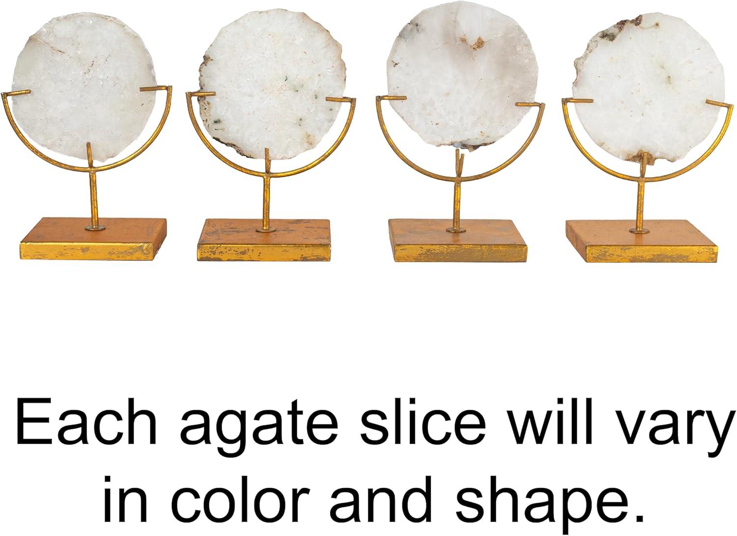 Agate on Stand Natural (4"H) Includes 1 Stand Only - Storied Home