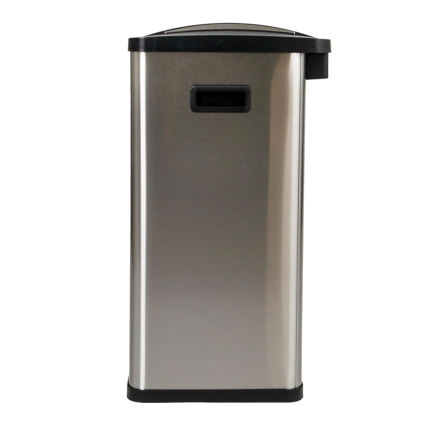 Household Essentials Steel Motion Sensor Multi-Compartment Trash/Recycling Bins - 8 Gallons