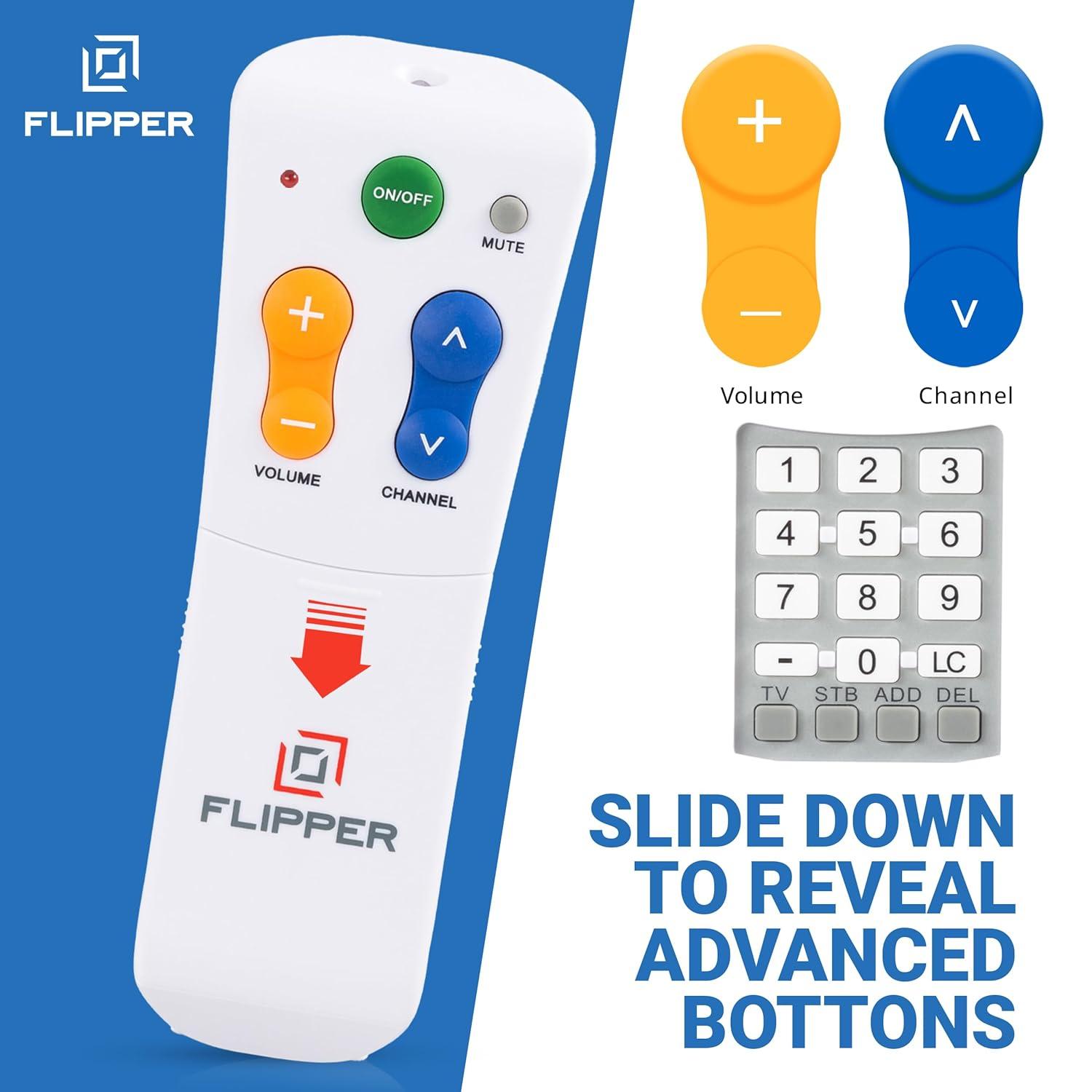Flipper Big Button Remote (A22 V.2) Remote Control, 1 Count, 1 Pack